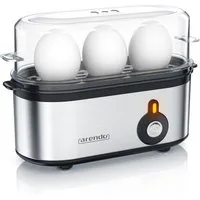 Arendo Eierkocher 3-fach, Edelstahl, frei wählbarer Härtegrad, Ein / Aus-Schalter, Anzahl Eier: 3 St., 210 W, Threecook Egg Cooker, GS, BPA-frei, für 1 bis 3 Eier