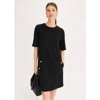 bonprix Midikleid loose fit, Kurzarm-Design, aus Polyester und Elasthan, Midilänge
