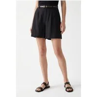 ONLY Chinoshorts ONLSIESTA HW BELT LIN BL SHORTS PNT NOOS mit Leinen