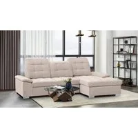 WERK2 Ecksofa Carmen, 264 x 170 cm, mit Bettfunktion & Bettkasten, L-Form, inkl. Kopfteilverstellung, optional Sitztiefenverstellung