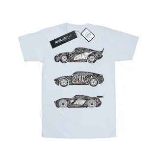 Disney - "Cars Text Racers" T-Shirt für Damen (Weiß)