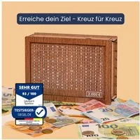 SavinX Spardose SparBox Original (6Größen) - mit Zahlen zum Ankreuzen•Wiederverwendbar