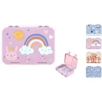 JENARD Lunchbox JENARD Brotdose Kinder Bento Box mit herausnehmbaren Fächern, auslaufsicher, robust, BPA-frei, lebensmittelecht, leicht zu öffnen