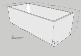 Neuesbad Wannenträger für Bette Duett 170x80 SW11064