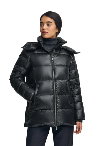 Jacke Ofelia schwarz mit Polo Club-Logo