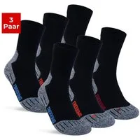 sockenkauf24 Sportsocken 3 Paar Damen & Herren Funktionssocken (47-50, Farbmix) Laufsocken Wandersocken Stoßabfedernd - 16101 WP
