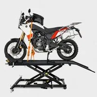 TRUTZHOLM Hydraulikheber Motorradhebebühne hydraulisch 560 kg Breite 60 cm Scherenheber Heber, (1 St), Platzsparend verstaubar, abnehmbare Auffahrrampe, stufenloses Heben
