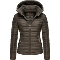 Marikoo Steppjacke Löwenbaby stylische Übergangsjacke mit abnehmbarer Kapuze