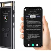 XEOOCE KI Diktiergerät 64GB - AI Transkription Sprachaufnahme App Digitales Aufnahmegerät