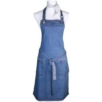 LAURA ASHLEY Kochschürze Schürze Jeans Sweet Allysum Alyssa mit Halstuch (2-teilig)