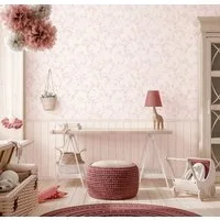 A.S. Création Vliestapete Blüten Zweige Floral Paneele Rosa Grau 77075-1