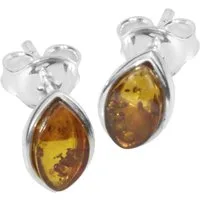 OSTSEE-SCHMUCK Paar Ohrstecker Ostsee-Schmuck Ohrstecker Classic 8 x 5 mm (2-tlg)