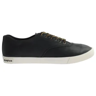 Seavees Hermosa Sneaker Wintertide Schwarz geölte robuste Leder schwarze Herrenschuhe