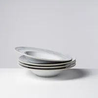 Gipfelstück Pastateller Teller Set, Tiefer See, (4 St), Scandi-Style, glänzende Reaktivglasur, jedes Stück ein Unikat