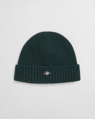 GANT - Shield Beanie aus Wolle tartan green - Gr. - OS