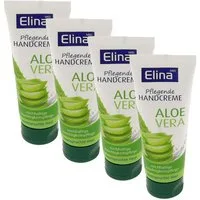 Elina Med Handcreme Handcreme Aloe Vera 4x 75ml Tube Pflege, 4-tlg., Handcreme Hautschutzcreme Pflegecreme Handpflegecreme Handlotion Lotio