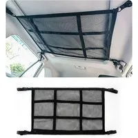 FELIXLEO Kofferorganizer Gepäcknetz Auto doppellagig Dach Aufbewahrung SUV Van 90x65cm (1-tlg)