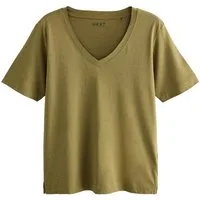 Next V-Shirt T-Shirt mit V-Ausschnitt aus Baumwolle und Modal (1-tlg)