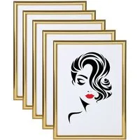 IDEAL TREND Bilderrahmen 3er 5er Set Classic Leichter Kunststoff Bilder Foto Rahmen Poster Sc