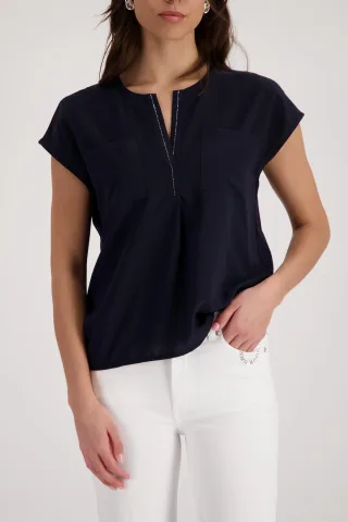 monari - Schluse mit Strassdetails marine - Gr. - 34