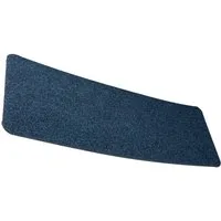 ANRO Fußmatte POET Schuhparkplatz schmal Schmutzfangmatte Unifarben, eckig, Höhe: 3 mm, Schuh-Abstellplatz rutschfest 25x60cm Kräusel Blau wasserdicht