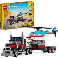 LEGO® Tieflader mit Hubschrauber (31146), LEGO Creator 3in1 Konstruktionsspielsteine, (270 St), Made in Europe