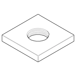 Dornbracht Rosette 60 x 60 x 9 für 2-Weg 092767006-00 chrom