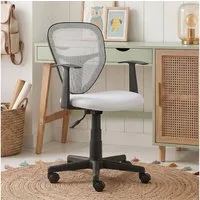 IDIMEX Schreibtischstuhl STUDIO, für Kinder, ergonomisch geformt, höhenverstellbar mit Armlehnen Weiß
