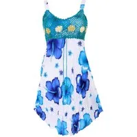 Guru-Shop Midikleid Boho Minikleid, Sommerkleid Hawaii,.. alternative Bekleidung