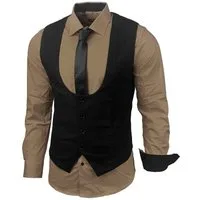 Baxboy Langarmhemd Baxboy Hemd/Weste/Krawatte Set Business Herrenanzug-Set HWKR B-101