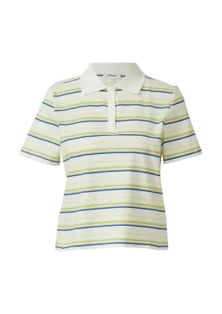 s.Oliver - Polo-Shirt creme/mehrfarbig - Gr. - 40