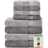 Komfortec Handtuch Set aus 100% Baumwolle, 4 Handtücher 50x100 cm und 4 Badetücher 70x140 cm, Frottee (Packung, 8-St), Duschtücher & Badehandtuch, Weich, Towel, Groß
