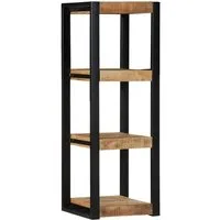 vidaXL Regal Wandregal 35x35x100 cm Raues Massivholz, 1-tlg.