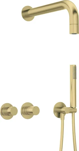 Neuesbad Serie 600 horizontale Unterputz Dusch-Set mit starrem Duschkopf Neuesbad Serie 600 Hexa NB1DENHS_R0XK1