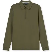 OLYMP Langarm-Poloshirt unifarben, Polokragen, regular fit, casual