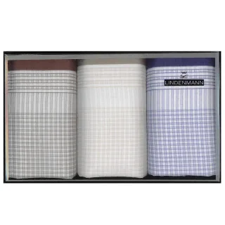 LINDENMANN - Taschentücher LINDENMANN braun-beige-blau - Gr. - one size