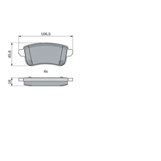 Bosch Bremsbel?ge hinten Nissan Juke Renault Grand Sc?nic