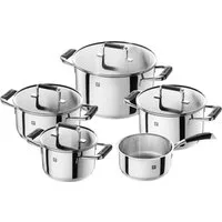 Zwilling Topf-Set Poletto, Edelstahl (Set, 5-tlg), 18/10 Edelstahl, Rostfrei, Silber, 5-tlg., Induktion