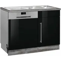 KOCHSTATION Spülenschrank KS-Samos 110 cm breit, inkl. Tür/Sockel für Geschirrspüler