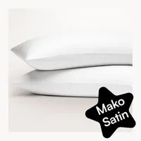 Seralino Kissenbezüge Mako Satin Kissenbezug (100% Bio Baumwolle) weich, hautfreundlich, (2 Stück), Fairtrade/ GOTS zertifizierte uni Kissenhülle mit Reißverschluss