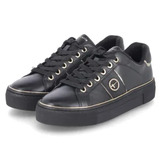 Tamaris Low Sneaker - Gr. 36 - Schwarz - Leder und Synthetik