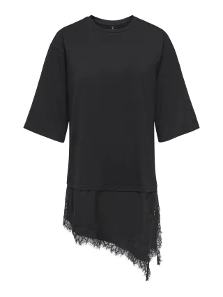 ONLY - ONLMADELYN S/S LACE TOP JRS Black - Gr. - S