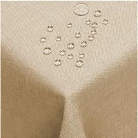 DecoHomeTextil Heimtextilmanufaktur Tischdecke Leinen Optik Tischdecke Tischtuch Abwaschbar Wasserabweisend