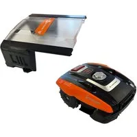 Yardforce Rasenmähroboter Compact 300RBS & AR SH02-EU, plus Mähroboter-Garage