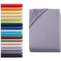 Hometex Premium Textiles Spannbettlaken Jersey Spannbettlaken 100% Baumwolle, Jersey, Gummizug: Rundumgummizug, Premium-Jersey Matratzenhöhe bis 23 cm