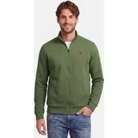 U.S. Polo Assn. Sweatjacke USTheoo – Herren Zip-Jacke mit Stehkragen und Logo-Stickerei Baumwoll-Polyester-Mix, weich, formstabil und mit Eingrifftaschen