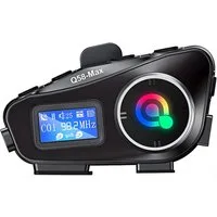 Athlix Motorrad Headset Bluetooth wasserdicht Radio Geräuschunterdrückung Motorrad-Navigationsgerät (500m Reichweite, KI-Sprachassistent, IP65 wasserdicht)