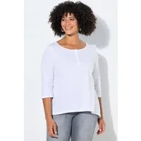 Angel of Style T-Shirt T-Shirt A-Linie Henley Knopfleiste 3/4-Ärmel