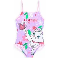 Disney Badeanzug Marie Mädchen Schwimmanzug mit Rüschen & Glitzer Gr. 98 - 116 cm