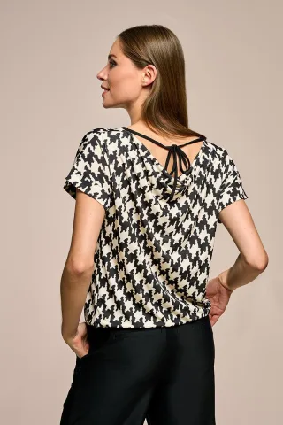 Benza Print Top Schwarz/Weiß